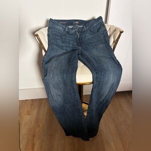 NYDJ Women's Marilyn Straight Dark Blue Jeans (Size 10)